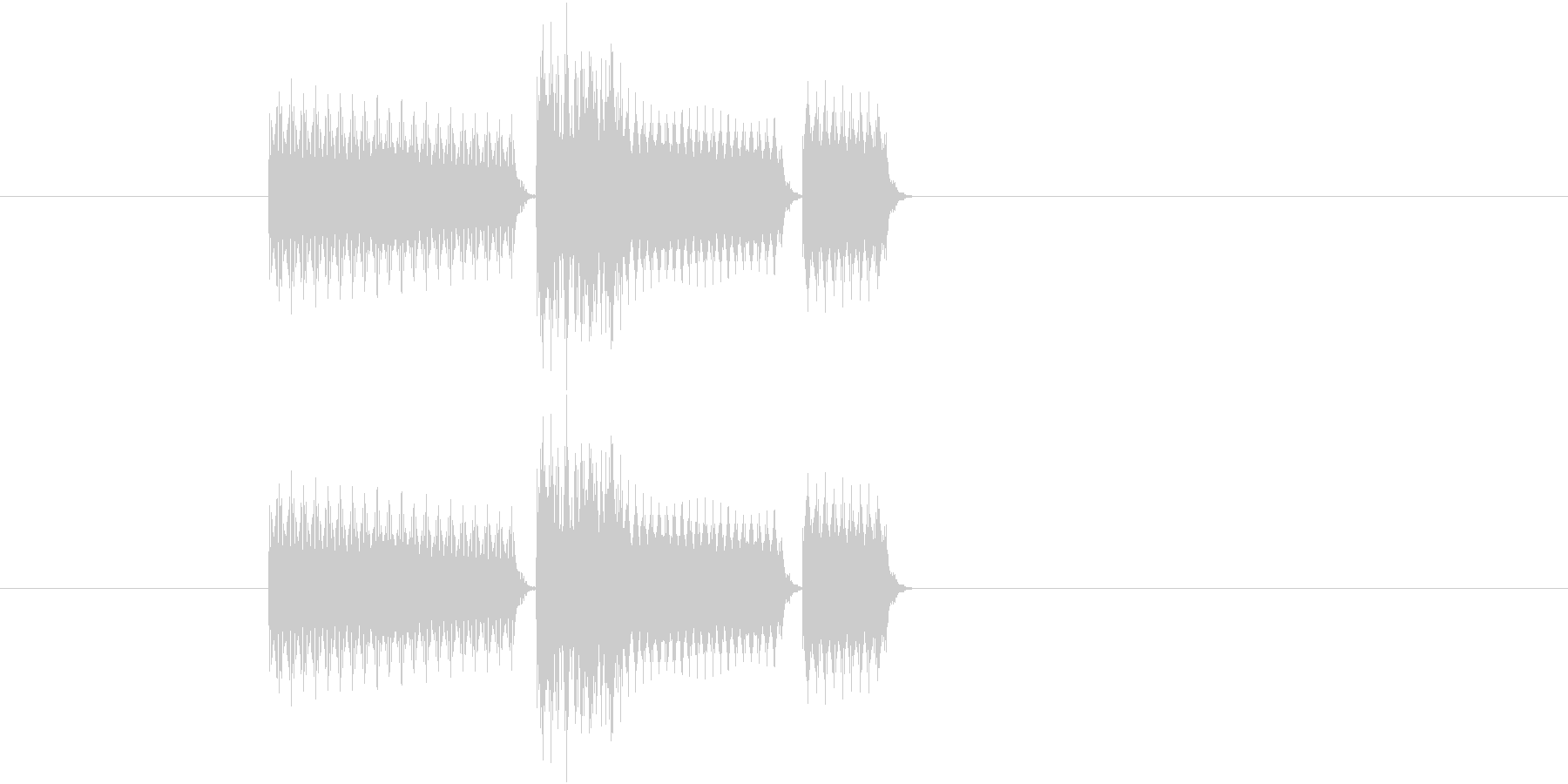 ゲーム(セレクト、決定など)の音の未再生の波形