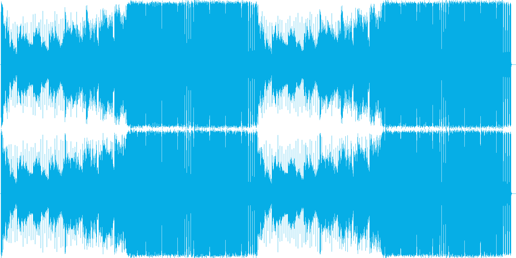 4つ打ちハウス/EDMのお洒落な曲ロングの再生済みの波形