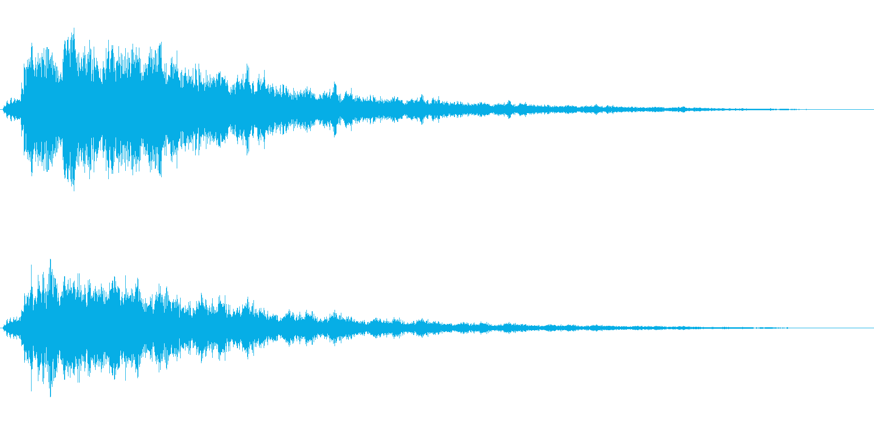 コカァァ〜ン(眺めで不思議さを出す音)の再生済みの波形