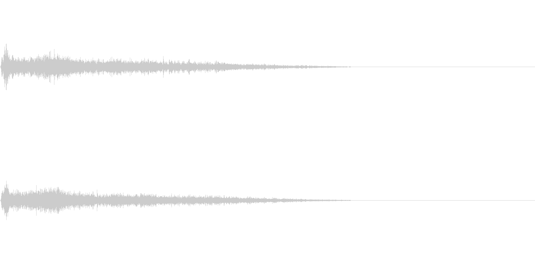 A♯メジャー インパクト音 衝撃音の未再生の波形