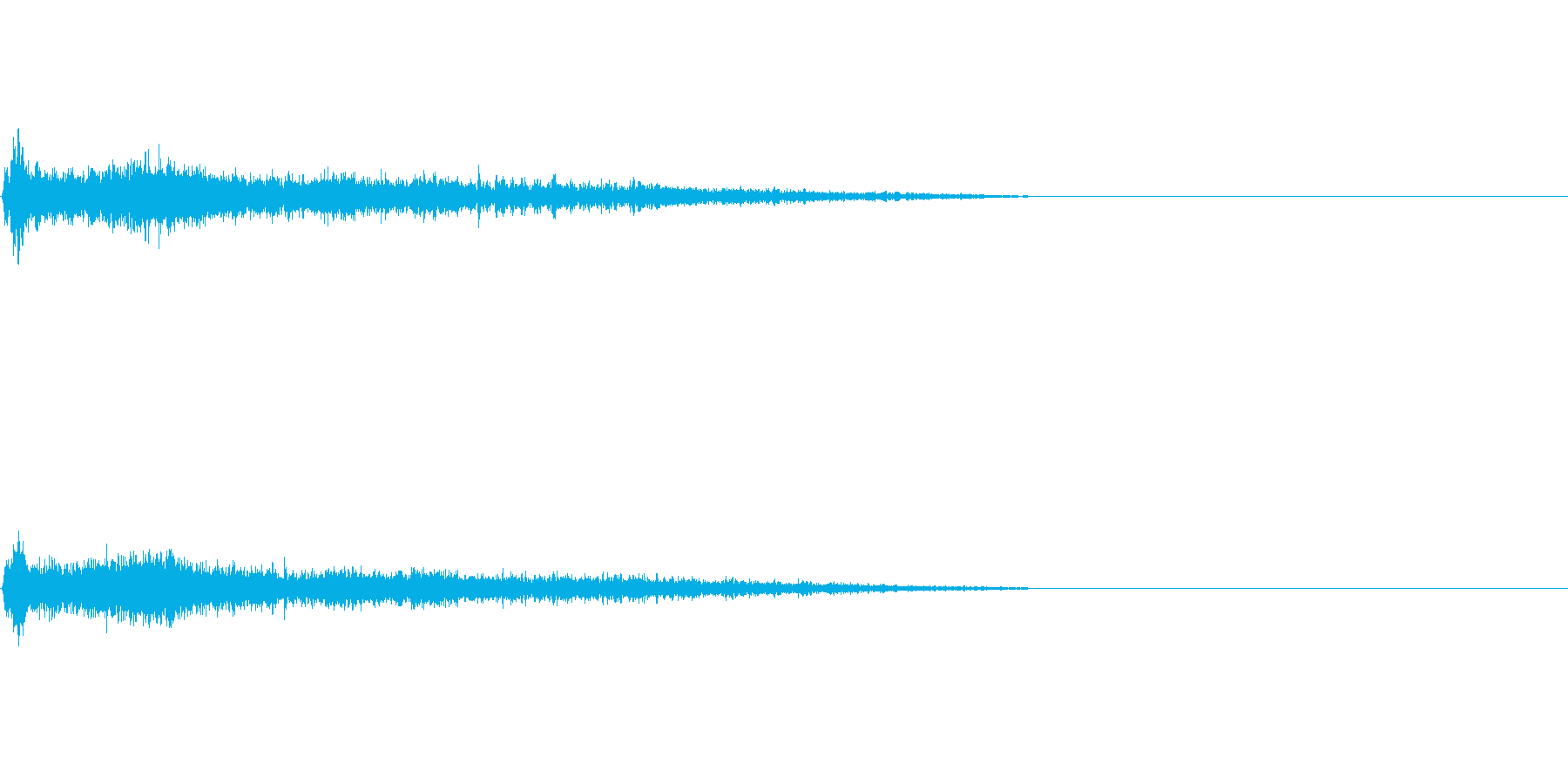 A♯メジャー インパクト音 衝撃音の再生済みの波形
