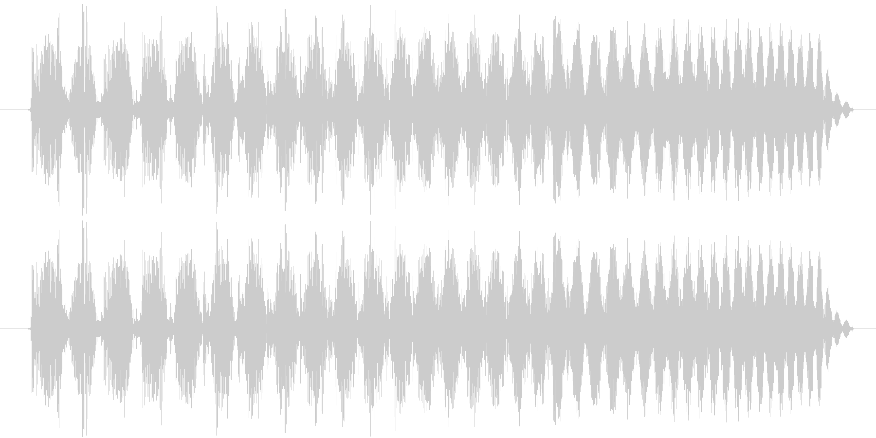 機械系の短い効果音です。の未再生の波形