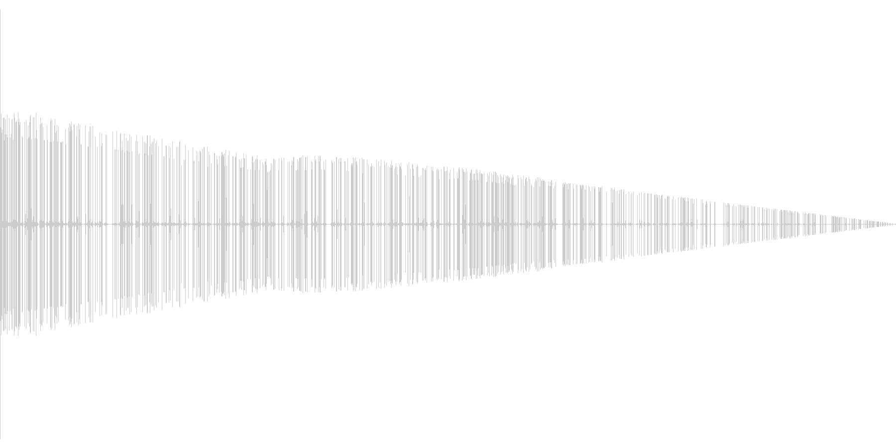 ノイズ音の未再生の波形