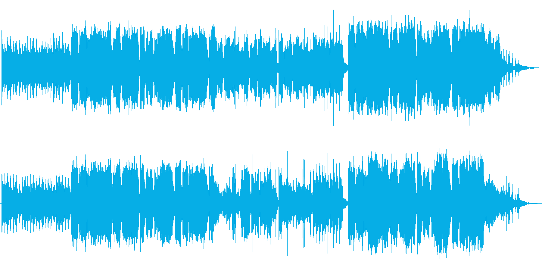 懐かしさを感じるリコーダーメインの曲の再生済みの波形