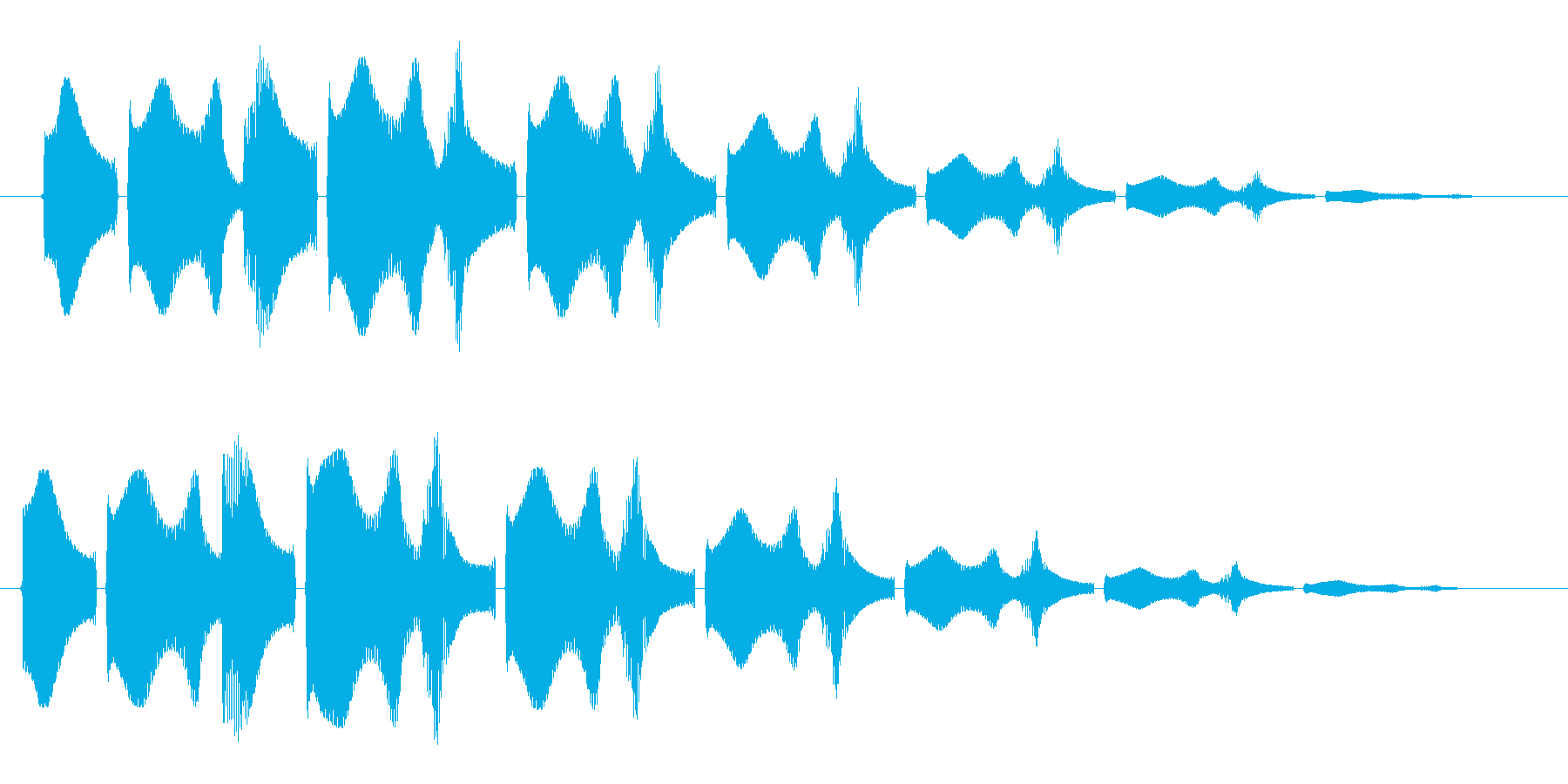 ワープするときに聞こえる音の再生済みの波形