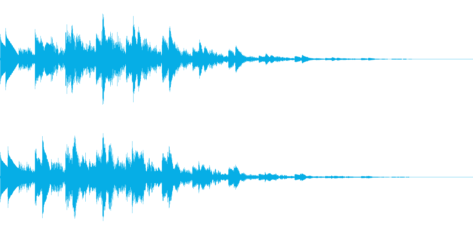 キラキラした音です。決定、回復などにの再生済みの波形
