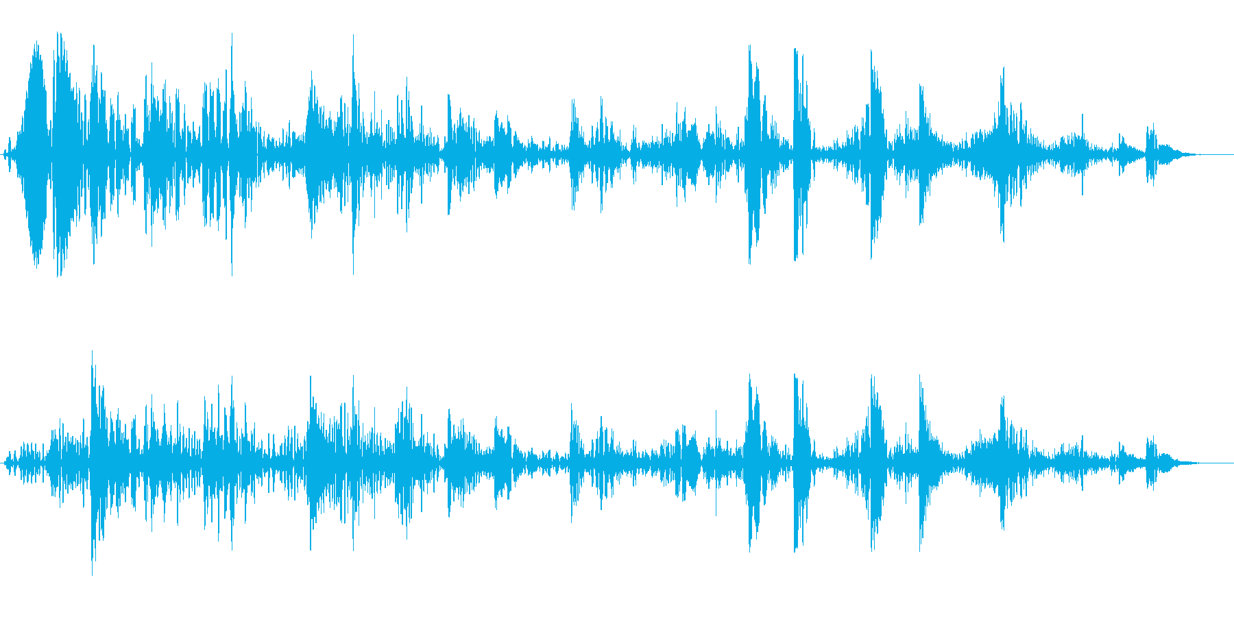 ブクブクブク(水中を潜る音)の再生済みの波形