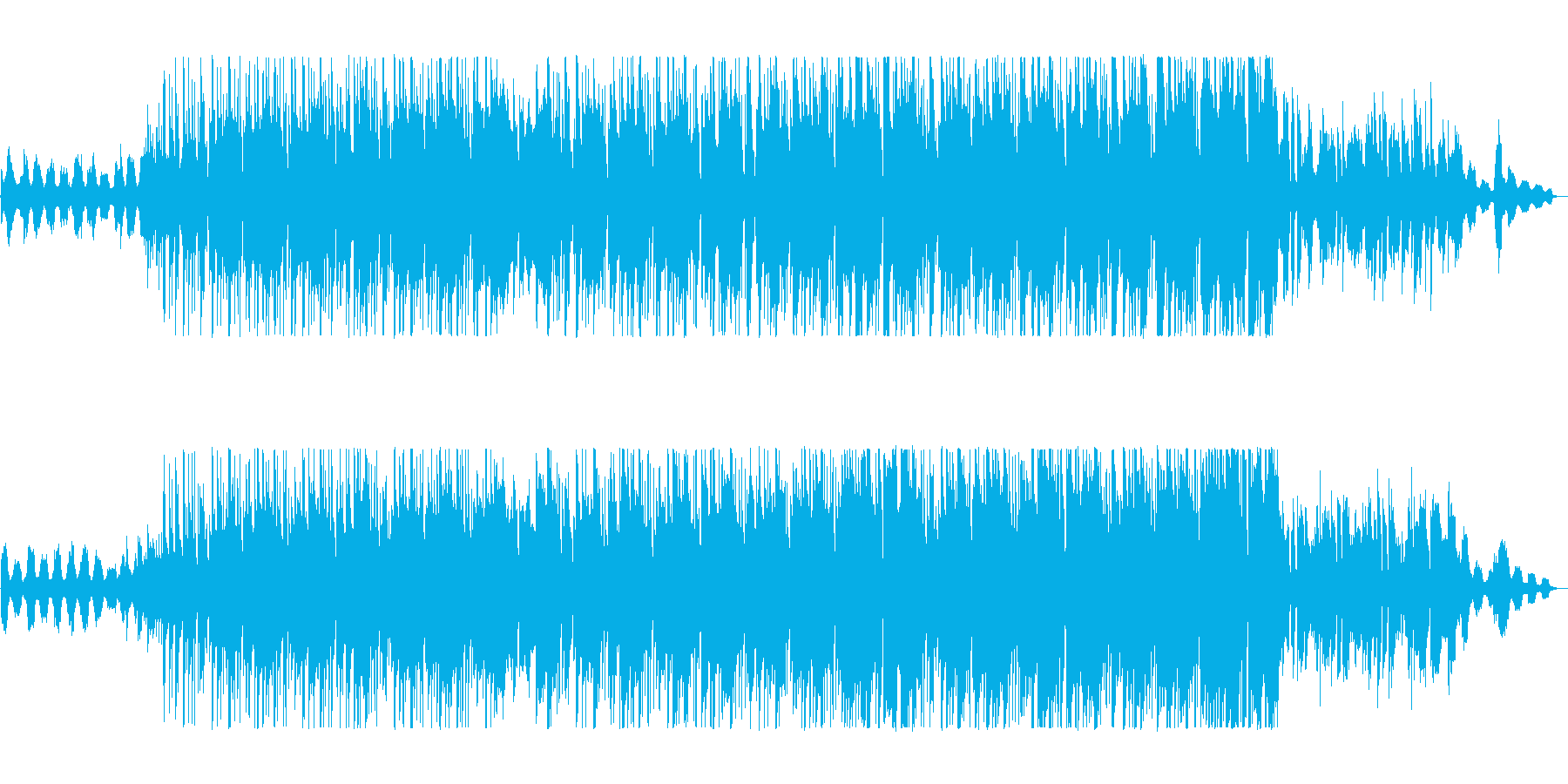爽やかで軽快な明るくポップな曲の再生済みの波形