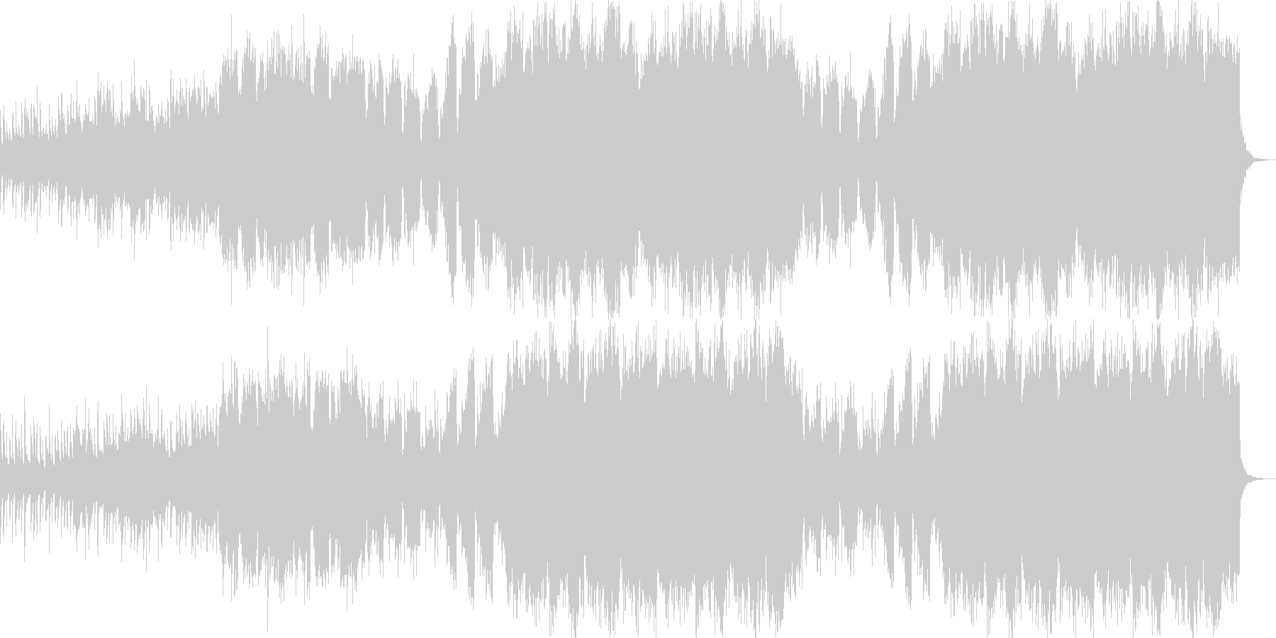 哀愁感のあるヒーリング音楽の未再生の波形