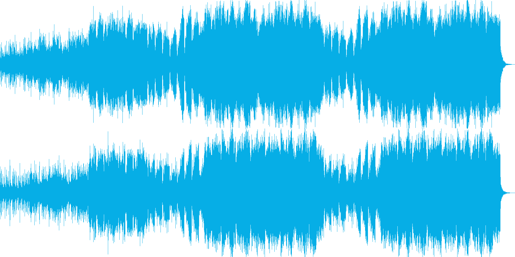 哀愁感のあるヒーリング音楽の再生済みの波形