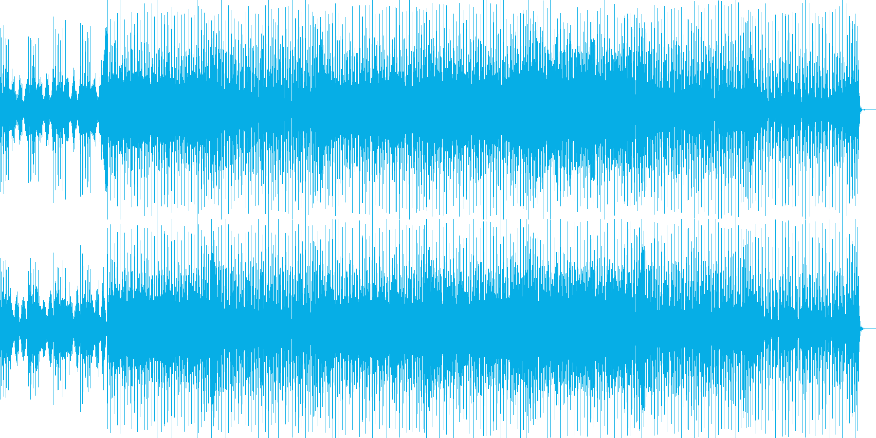 魔法をかけられそうな不思議な雰囲気の曲の再生済みの波形