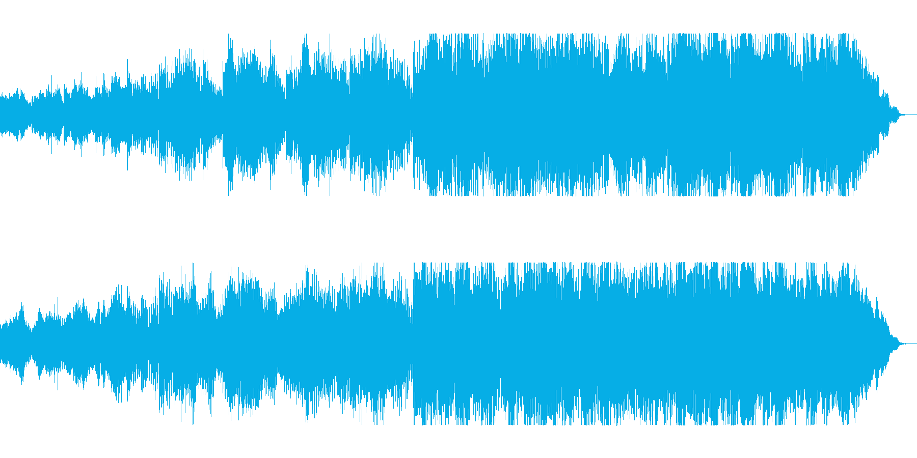 ハスキーな中音の女性の声が魅力の楽曲の再生済みの波形