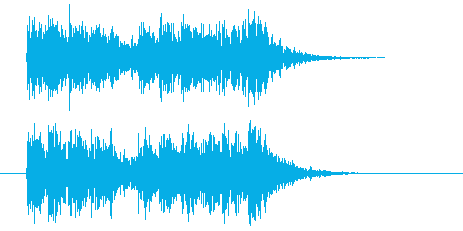 明るく向上心のある真面目な短めの曲の再生済みの波形