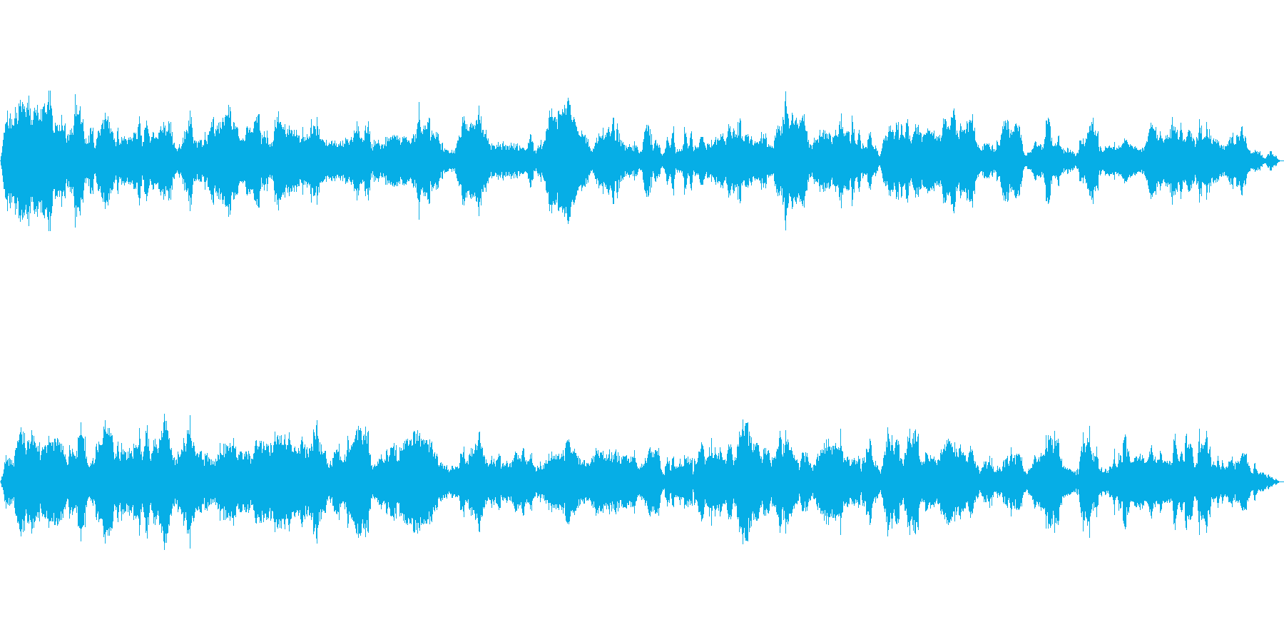 逃げ惑う村人たちの声の再生済みの波形