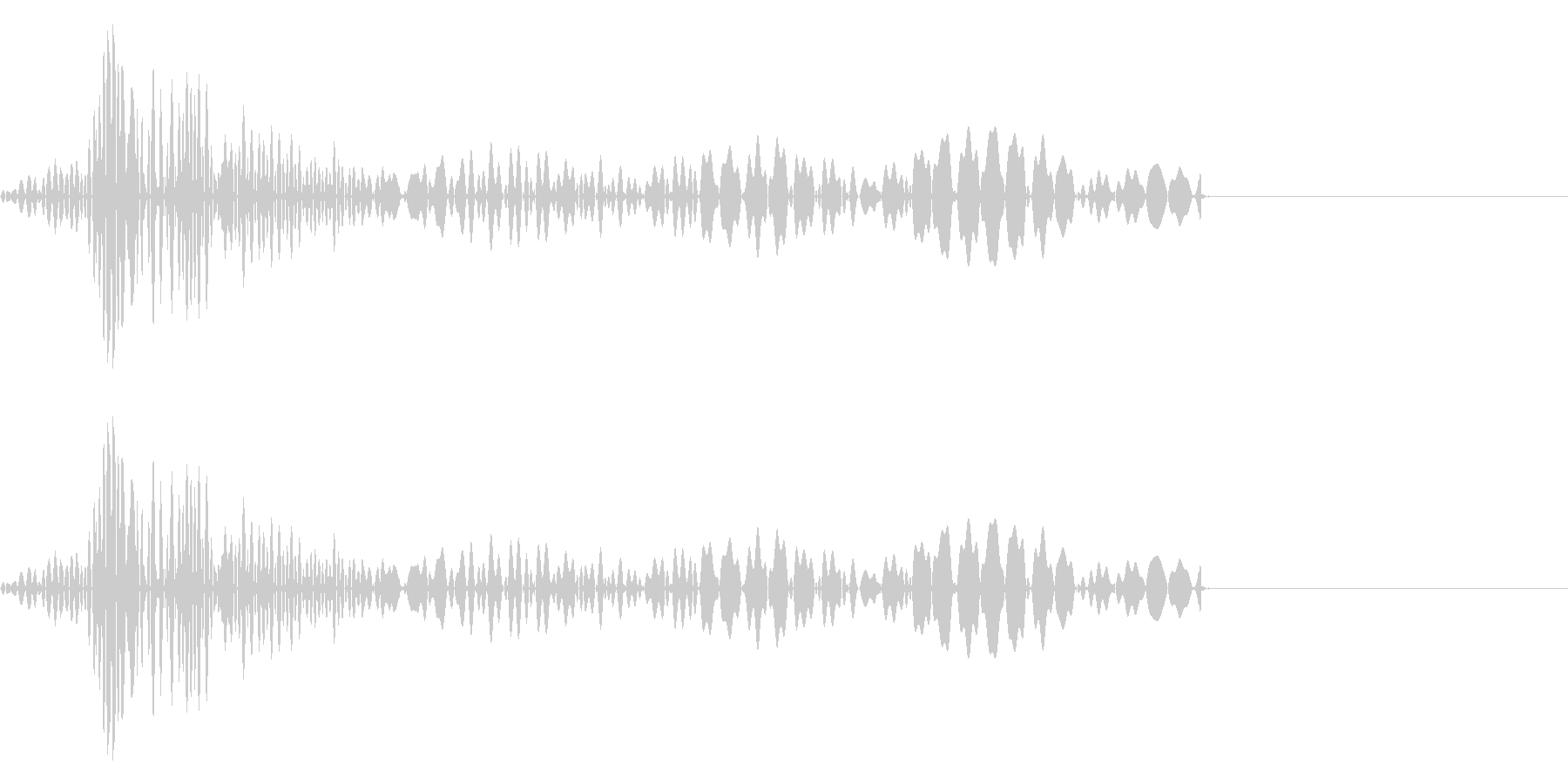 クリック音(「コッ」「カッ」)の未再生の波形