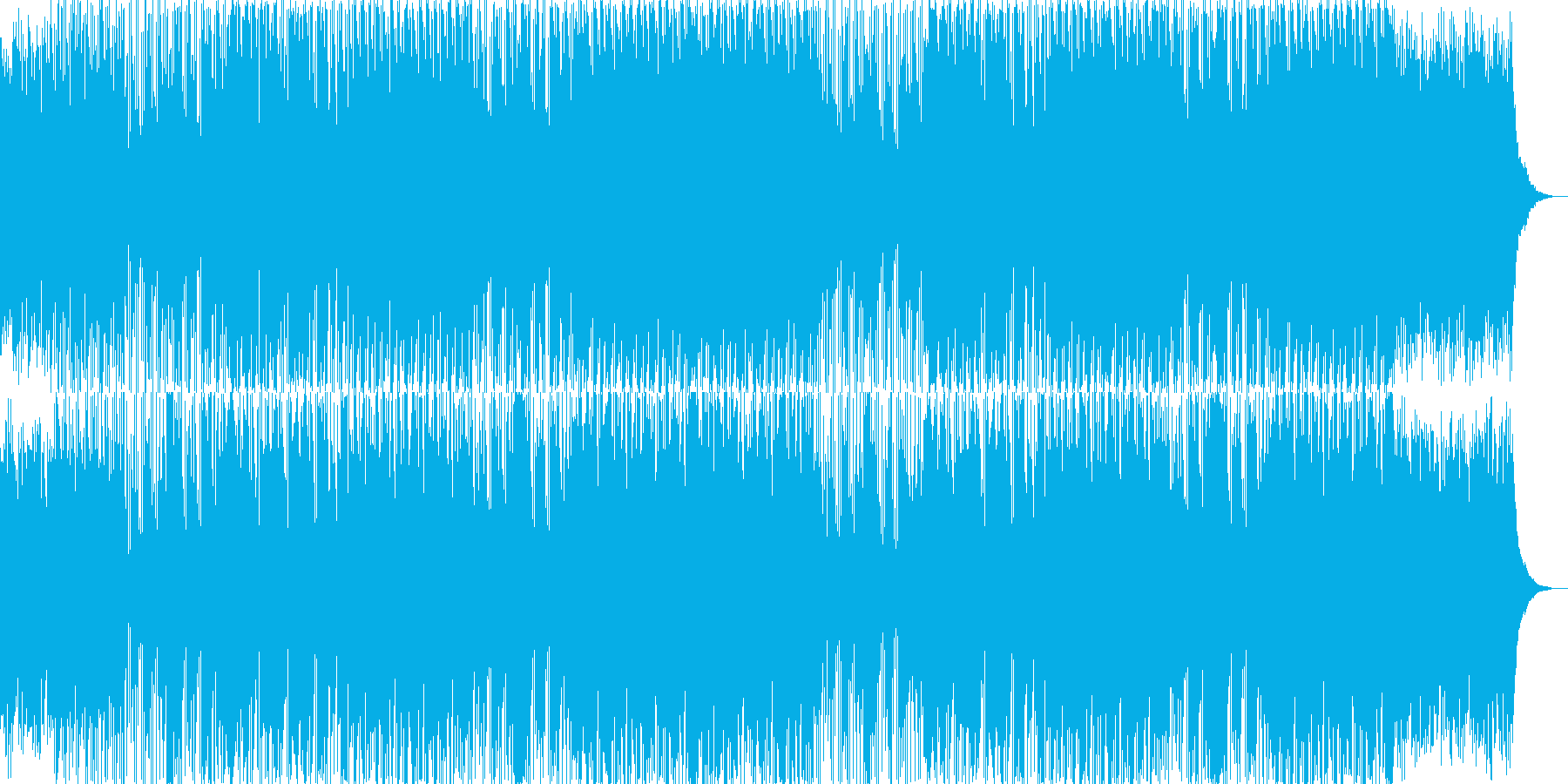 ピアノとドラムとストリングスの優しい曲の再生済みの波形