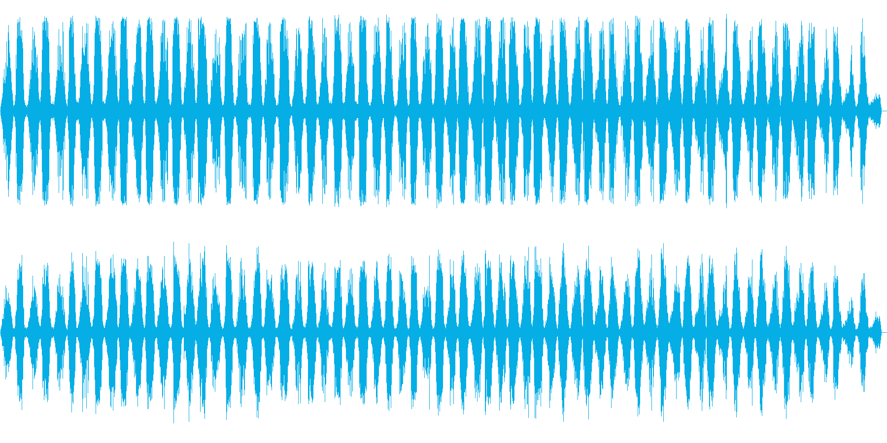 のこぎりの音(長め)の再生済みの波形