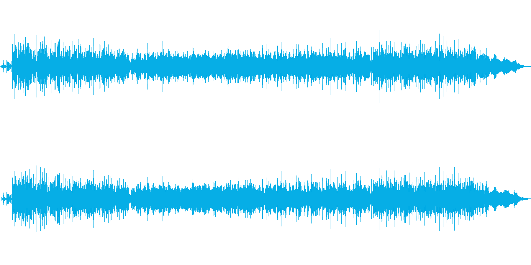 1分ちょっとの曲です。屋根の上を飛び回…の再生済みの波形