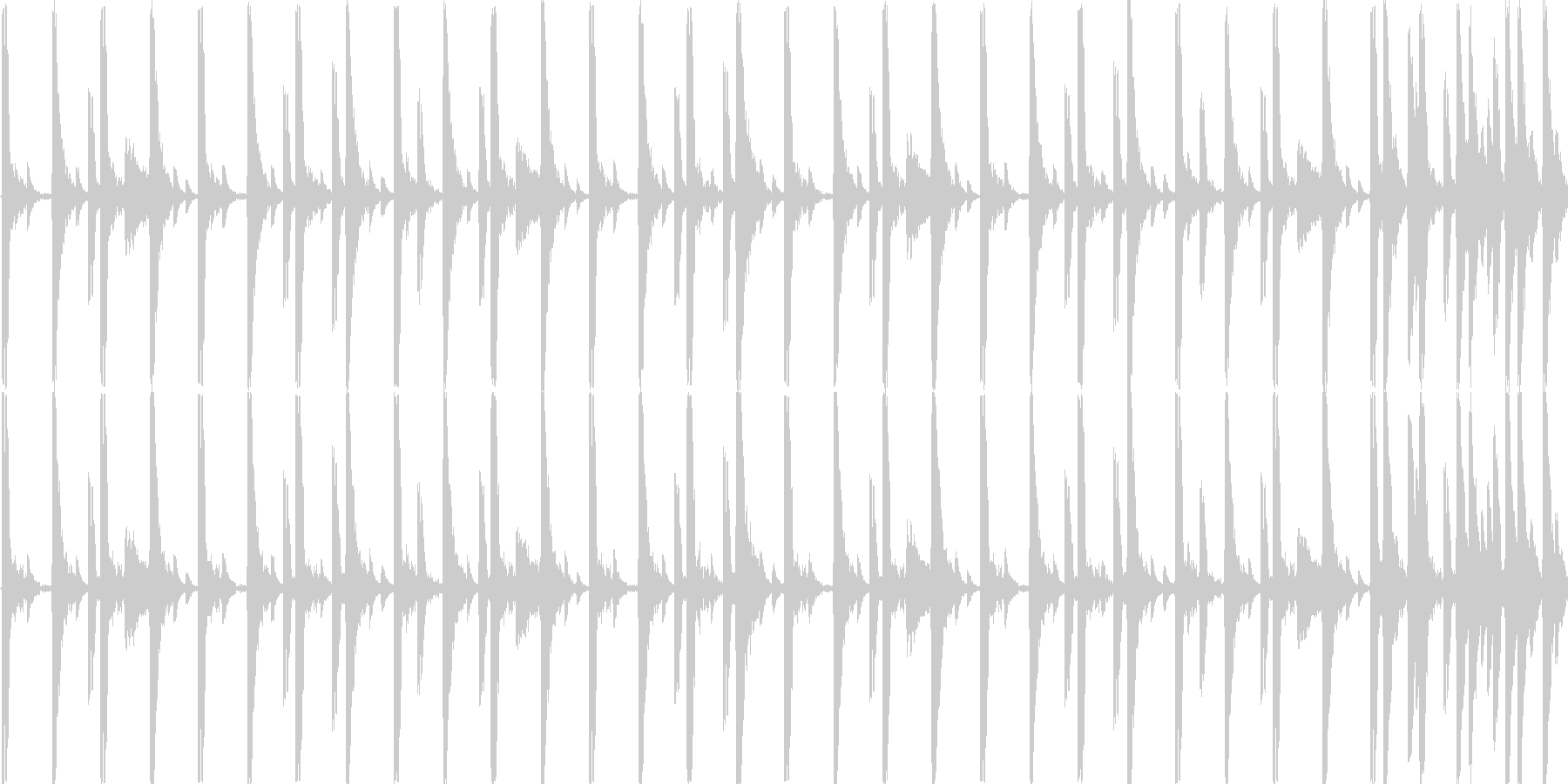 ロックのドラムをイメージした楽曲です。の未再生の波形