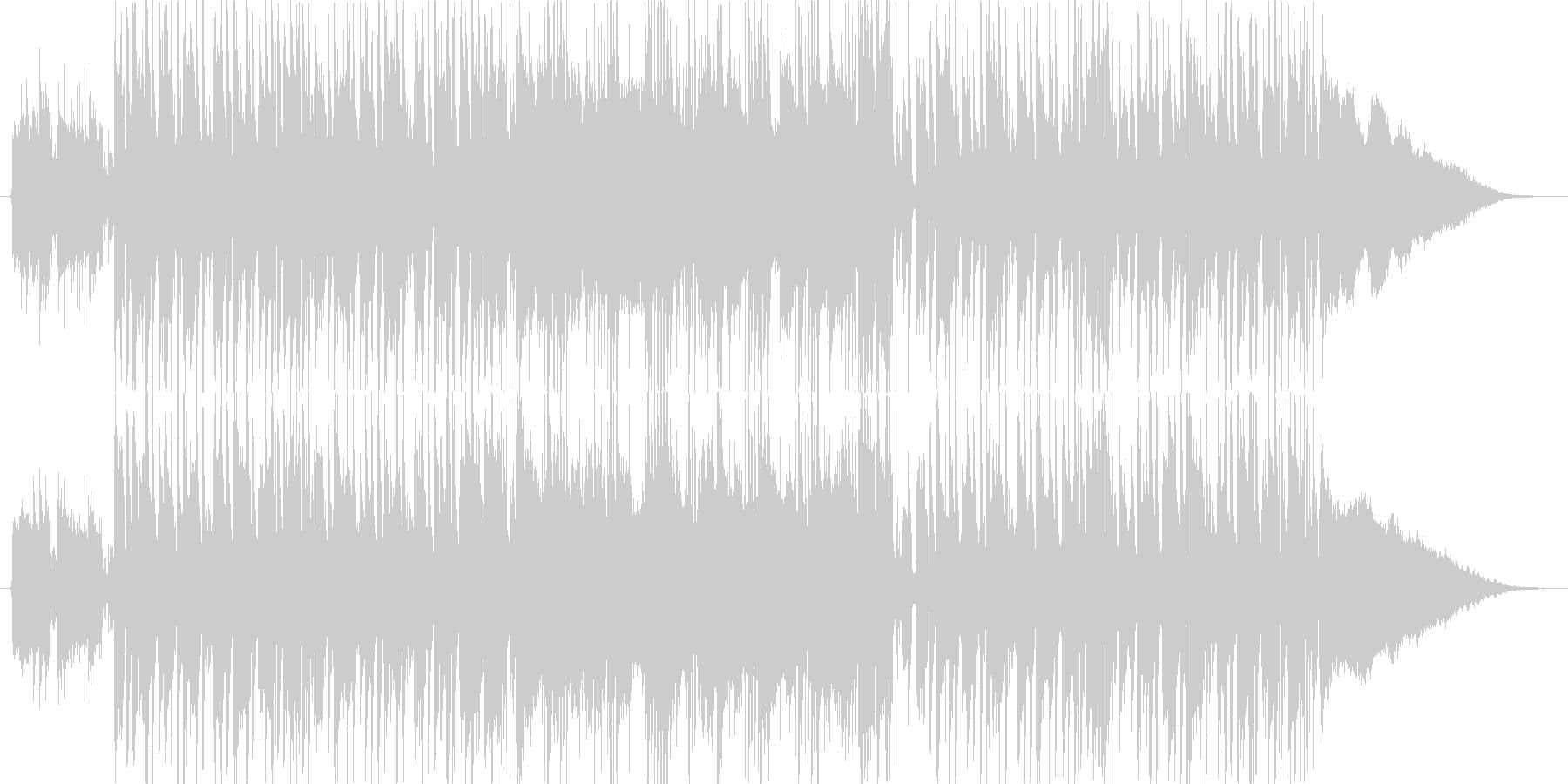 キラキラしていて暖かい曲の未再生の波形