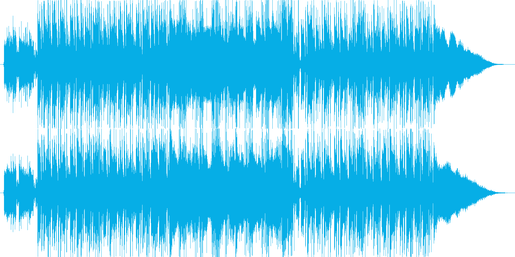 キラキラしていて暖かい曲の再生済みの波形
