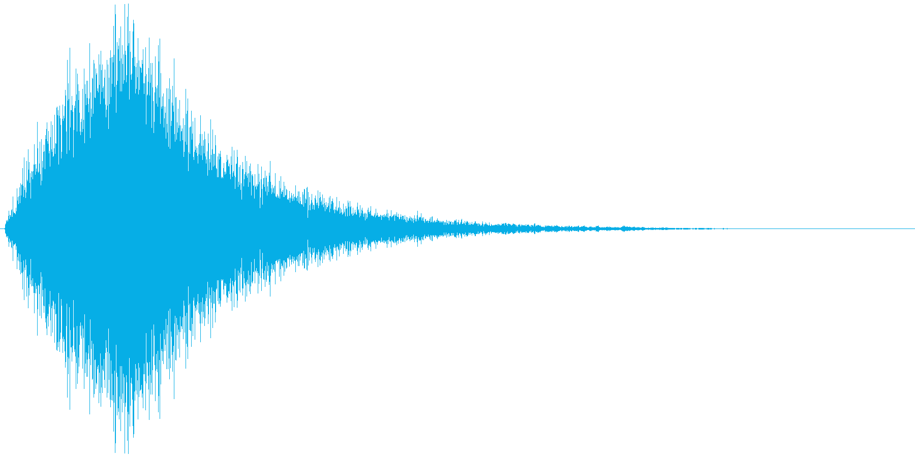 吹き抜ける風の効果音(風魔法、シンセ)の再生済みの波形