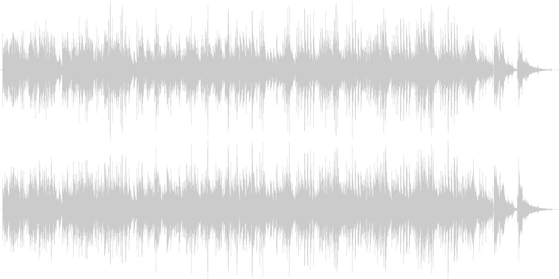 ギターデュオによるほのぼの穏やかな曲の未再生の波形
