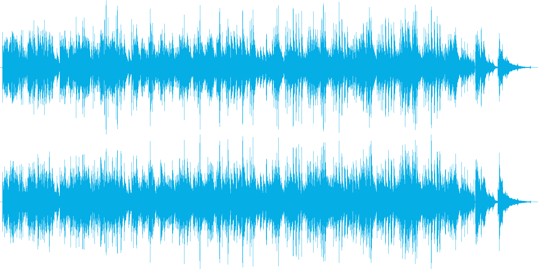 ギターデュオによるほのぼの穏やかな曲の再生済みの波形