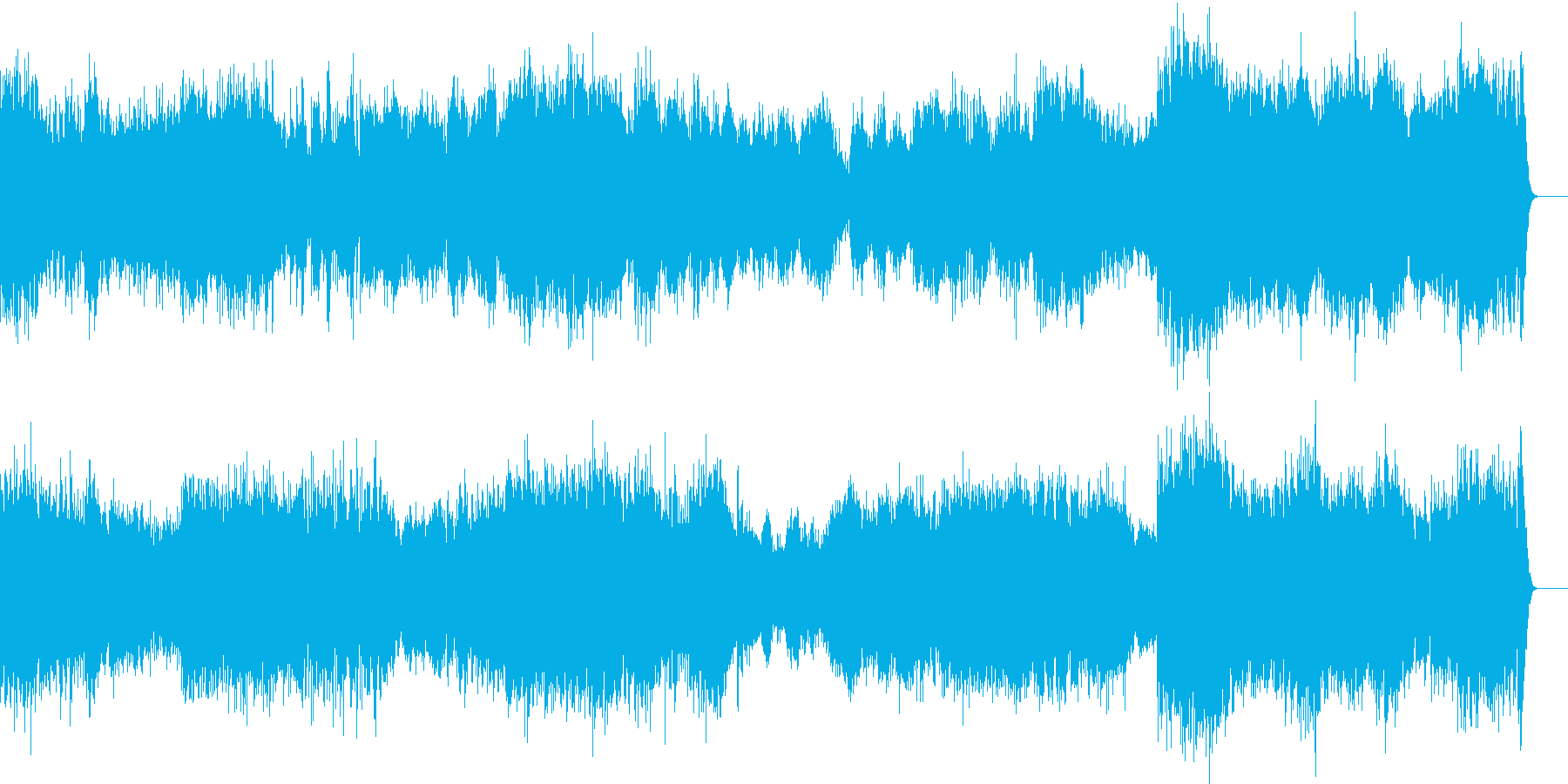明るい吹奏楽の行進曲の再生済みの波形