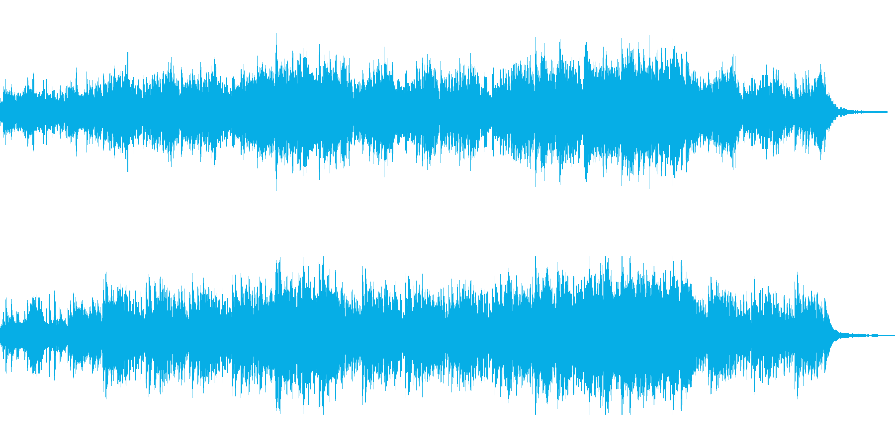 昇る朝日のようなきれいな曲の再生済みの波形
