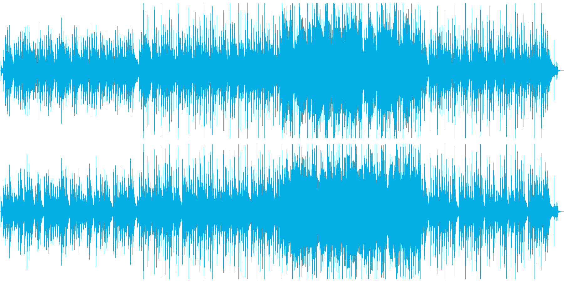 ピアノに合わせたシンセの旋律が哀愁的な曲の再生済みの波形
