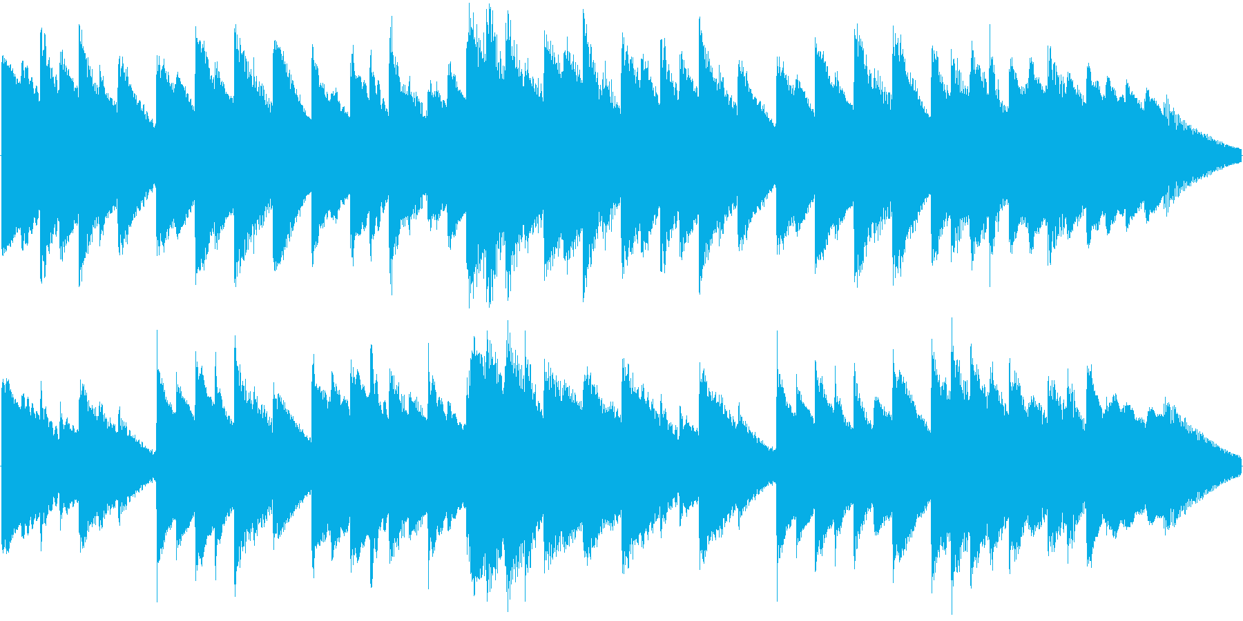 着信音などに使えるオルゴールBGMの再生済みの波形