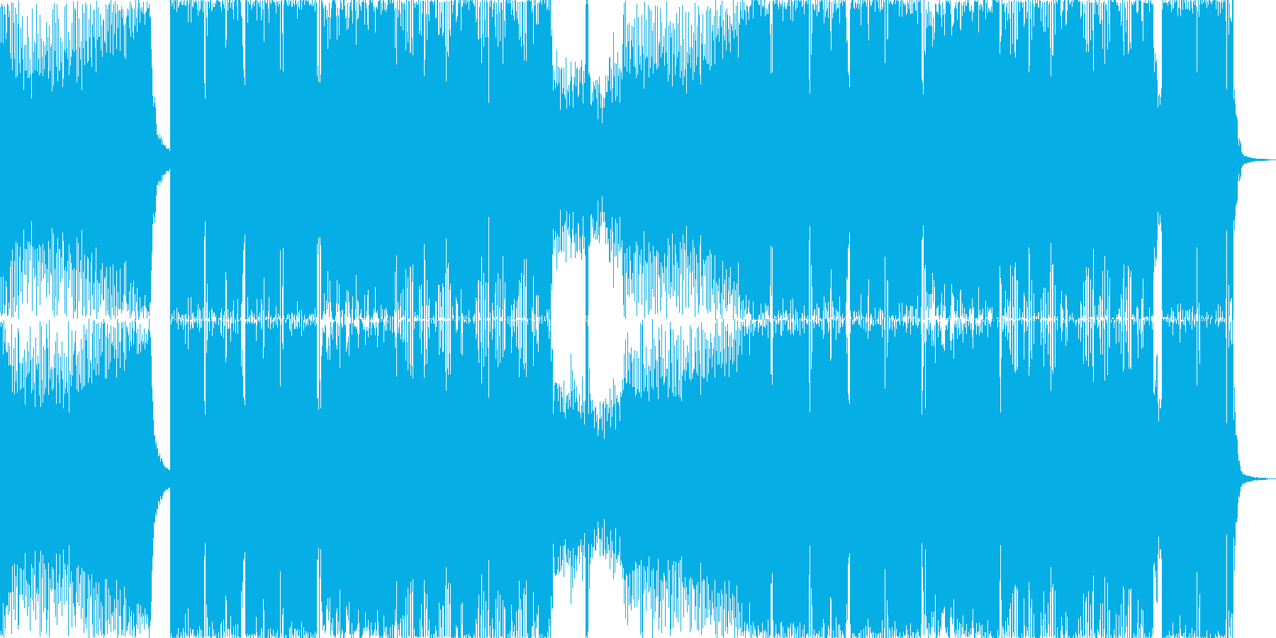 盛り上がるEDMの再生済みの波形