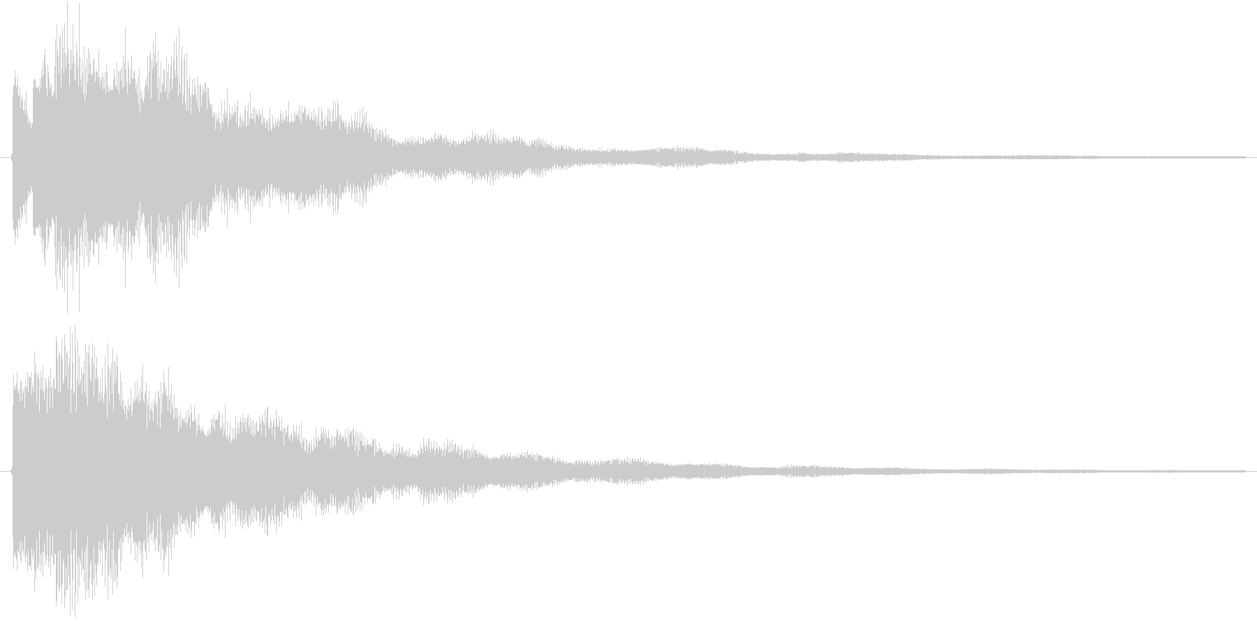 チャラーン(電子音)の未再生の波形