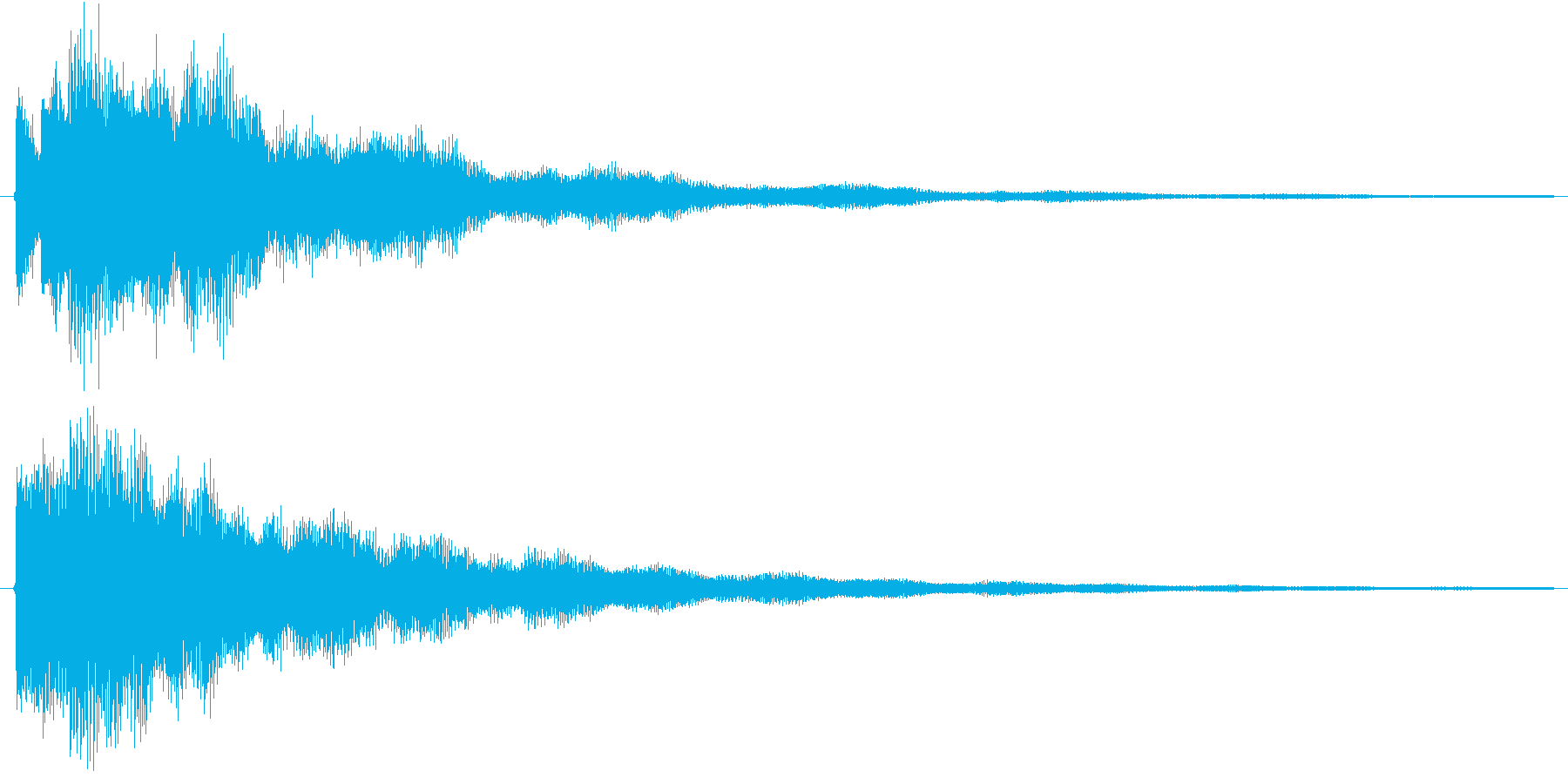 チャラーン(電子音)の再生済みの波形