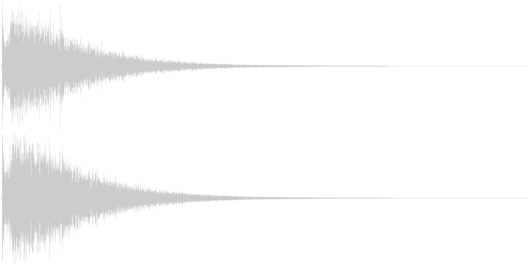 空間的な効果音です。の未再生の波形