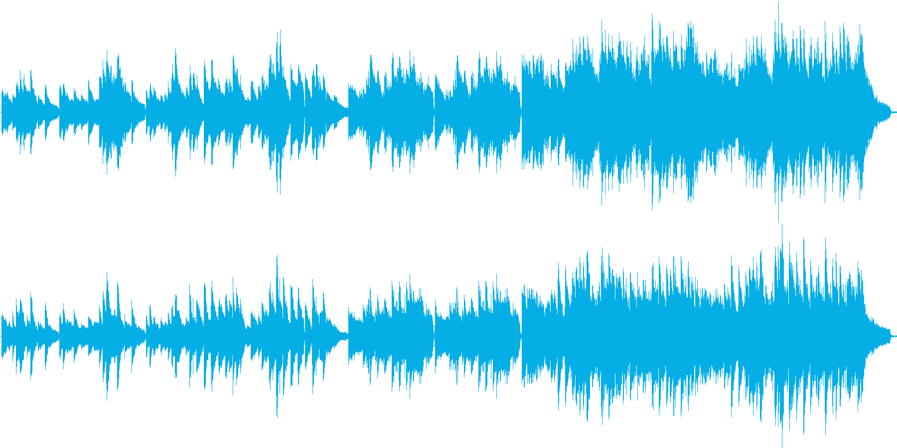 やさしいピアノ曲、心折れた人への再生済みの波形
