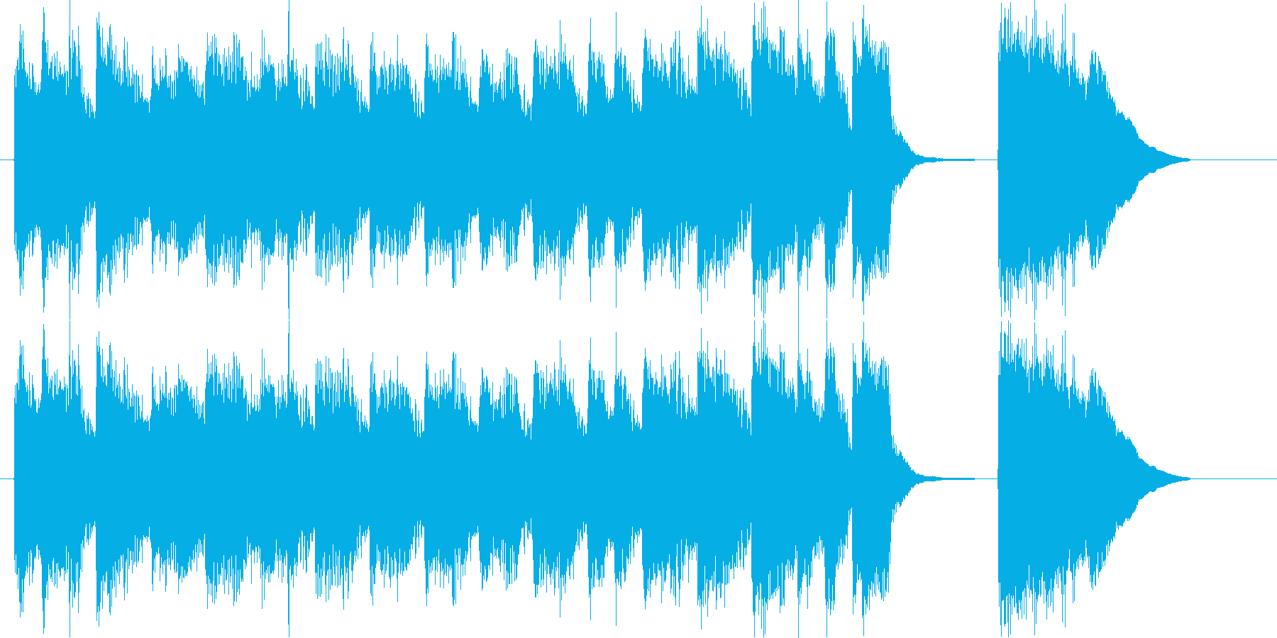 良い結果が発表される時のイメージの再生済みの波形