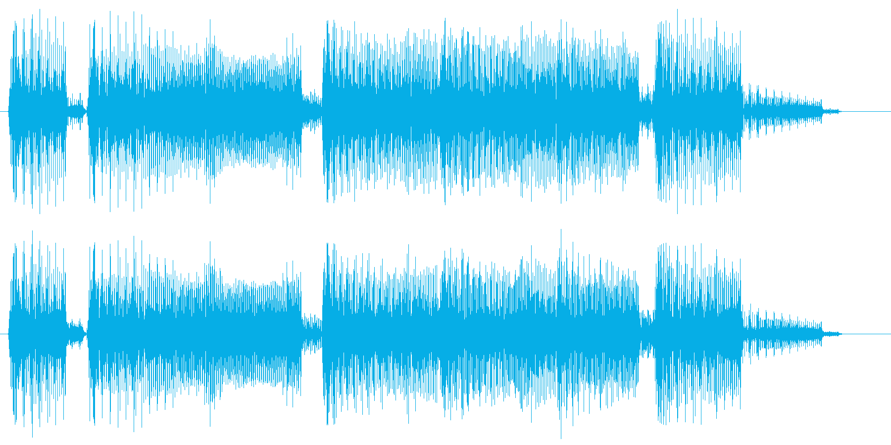 ゲーム音 場面転換の8bitなジングルの再生済みの波形