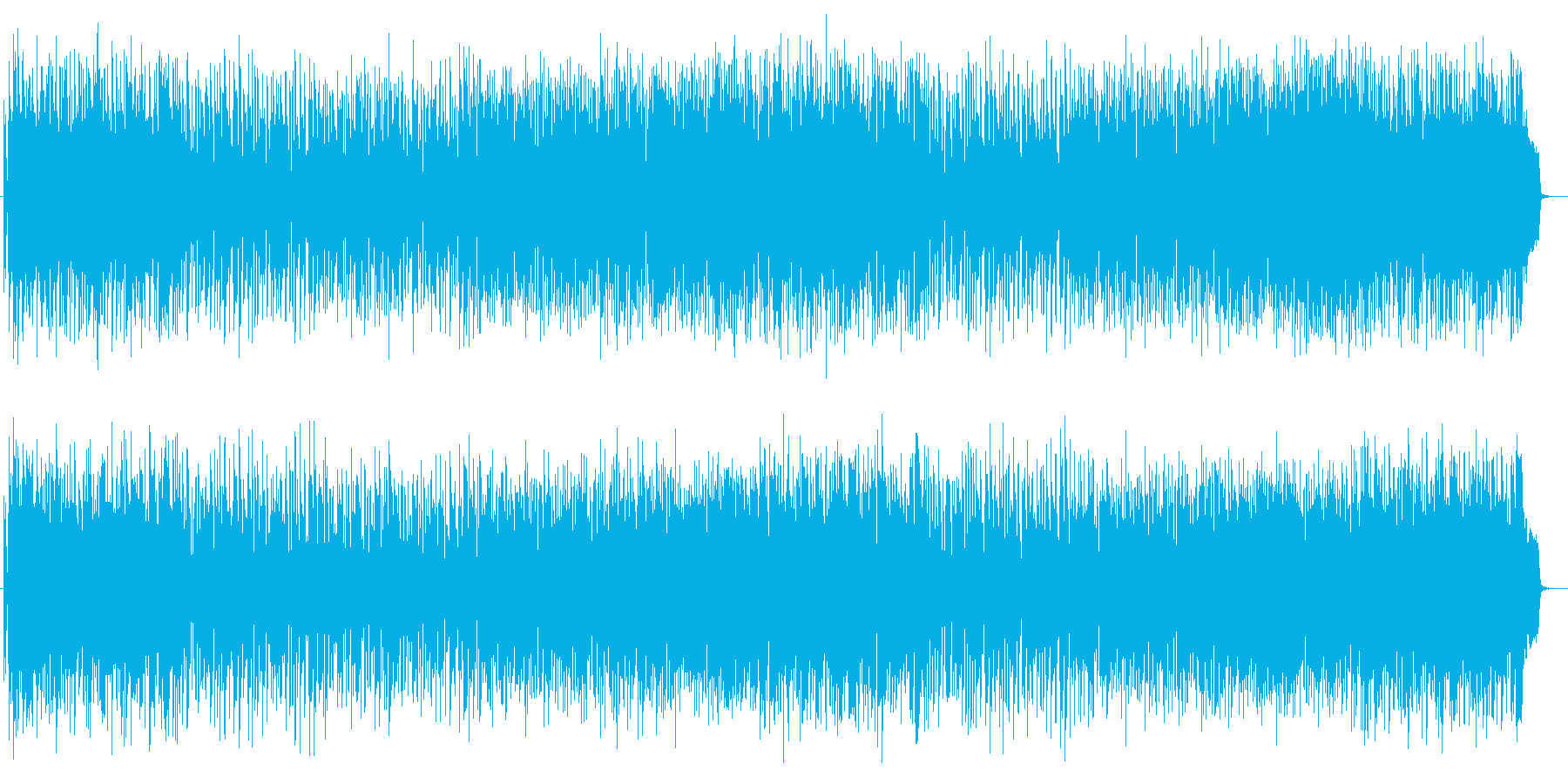 リラクゼーション溢れる曲の再生済みの波形