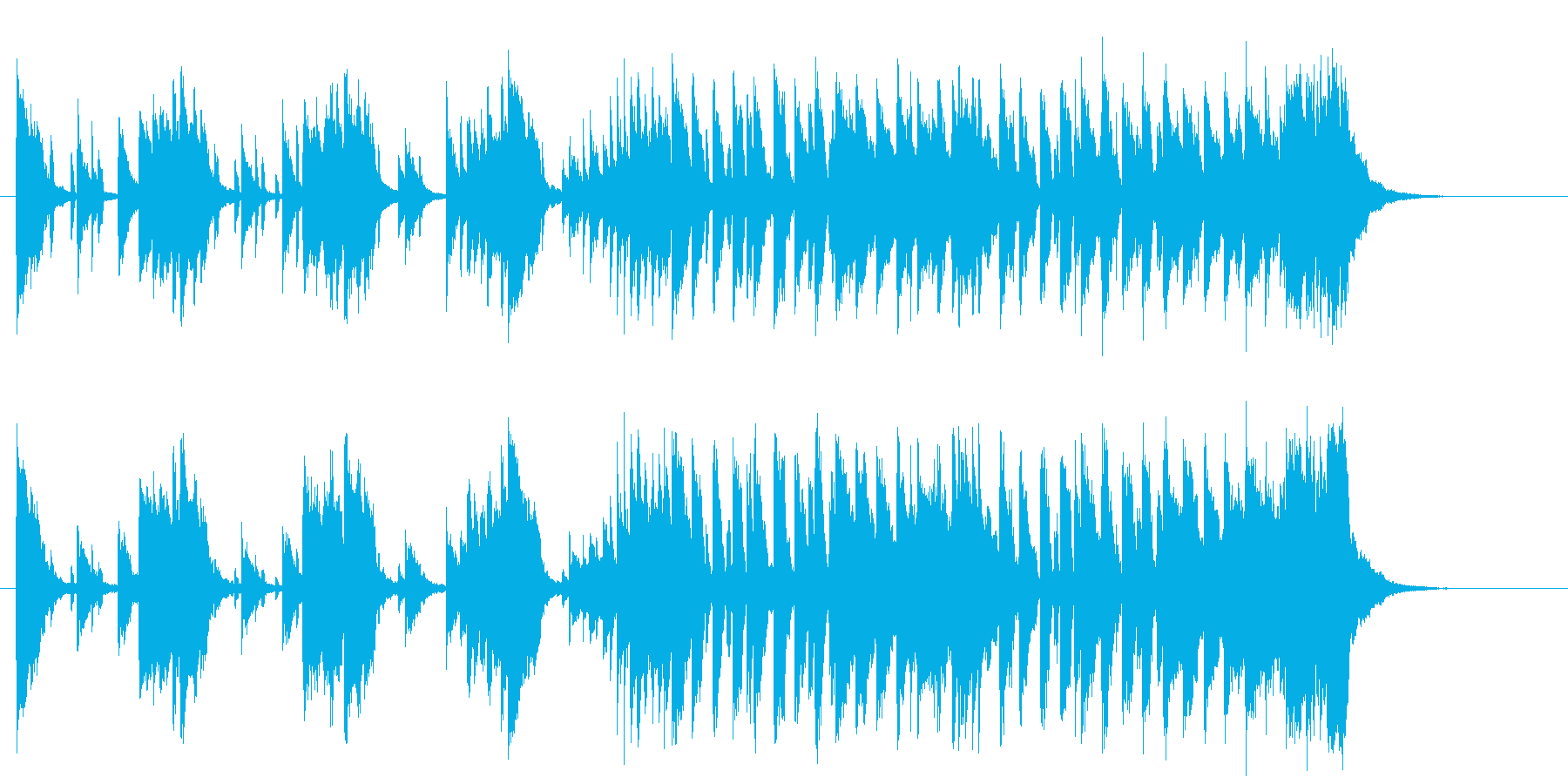 明るく元気のでる音楽の再生済みの波形