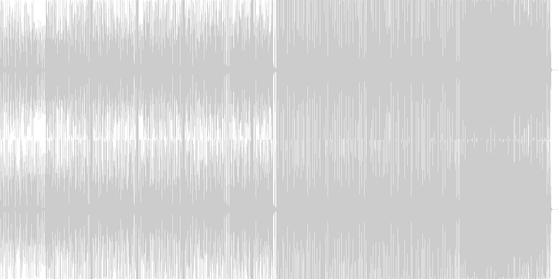 やや遅めのEDM系BGMの未再生の波形
