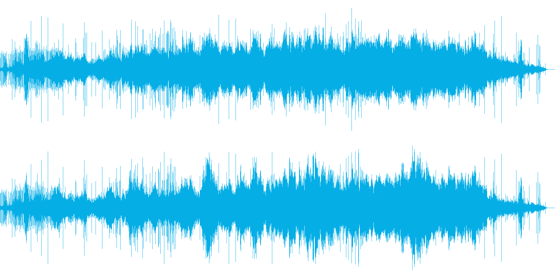 ヨガ、もしくは瞑想のための音楽の再生済みの波形