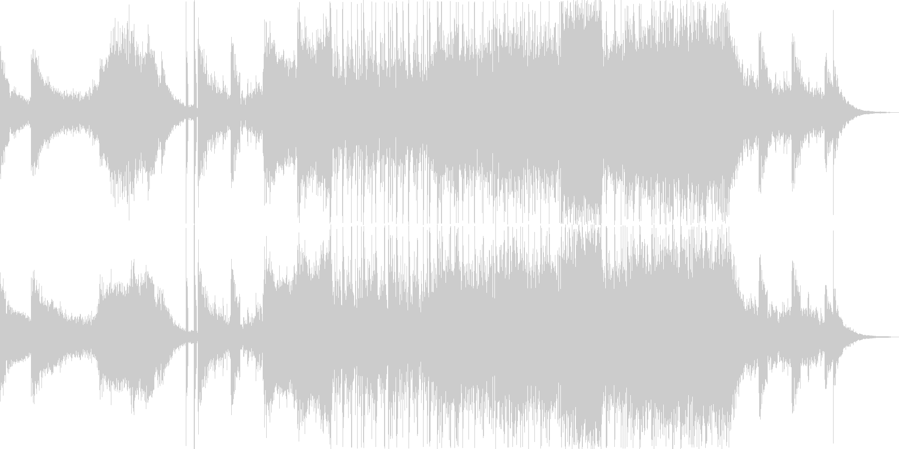 時代劇の殺陣のBGMとしての交響曲の未再生の波形