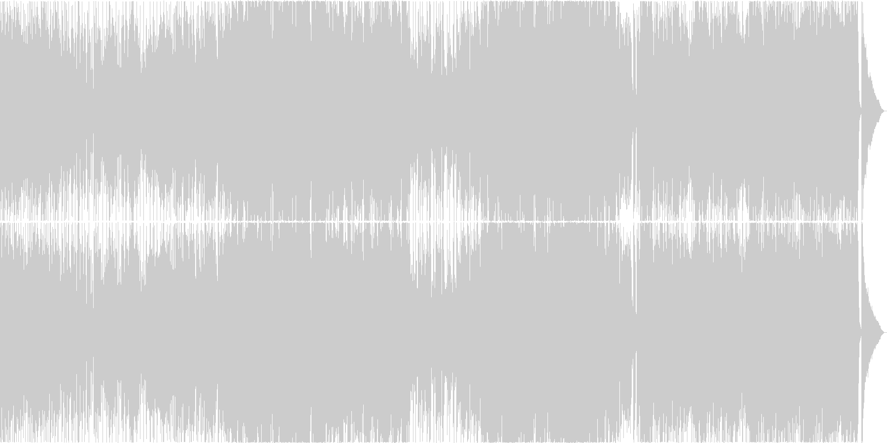 疾走感のある明るいポップスの未再生の波形