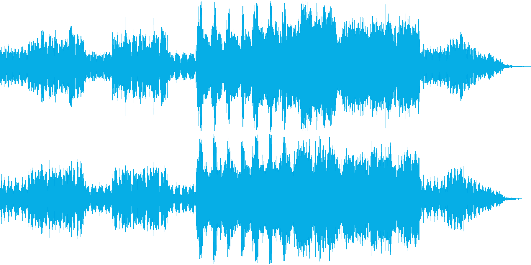 ワクワクしてくるBGMの再生済みの波形