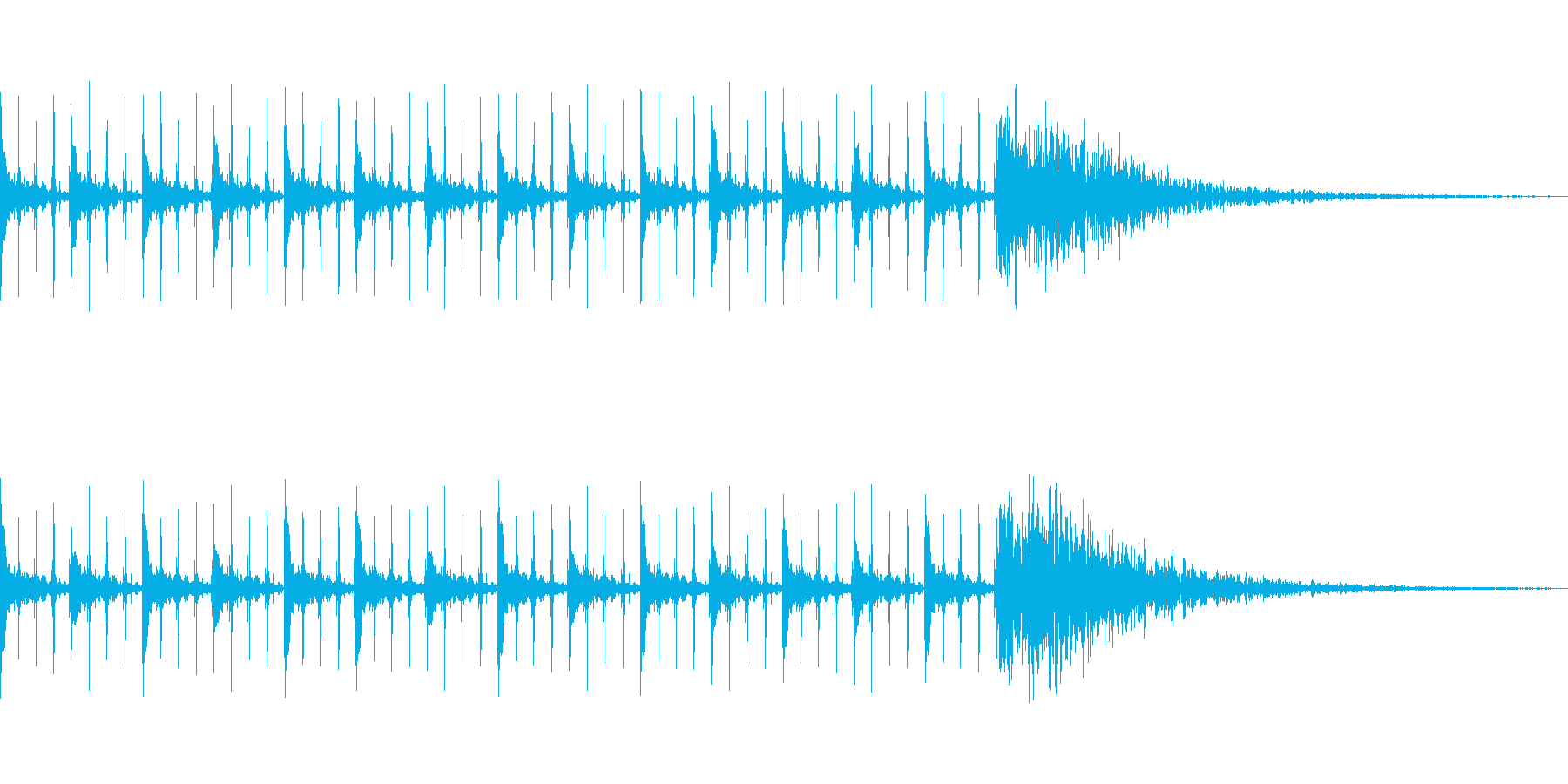 カウントダウン効果音(15秒)の再生済みの波形