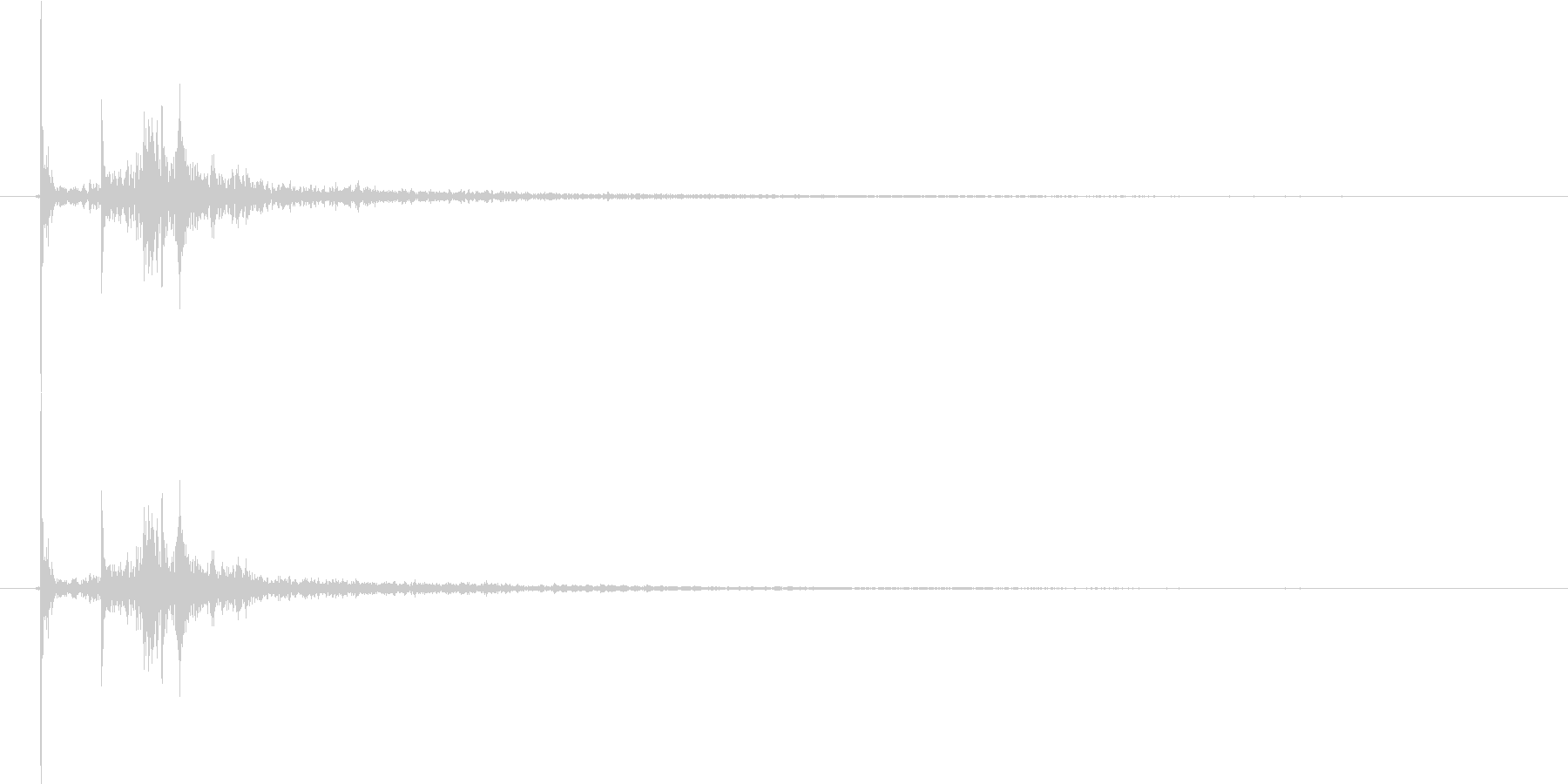 秒数の音の未再生の波形