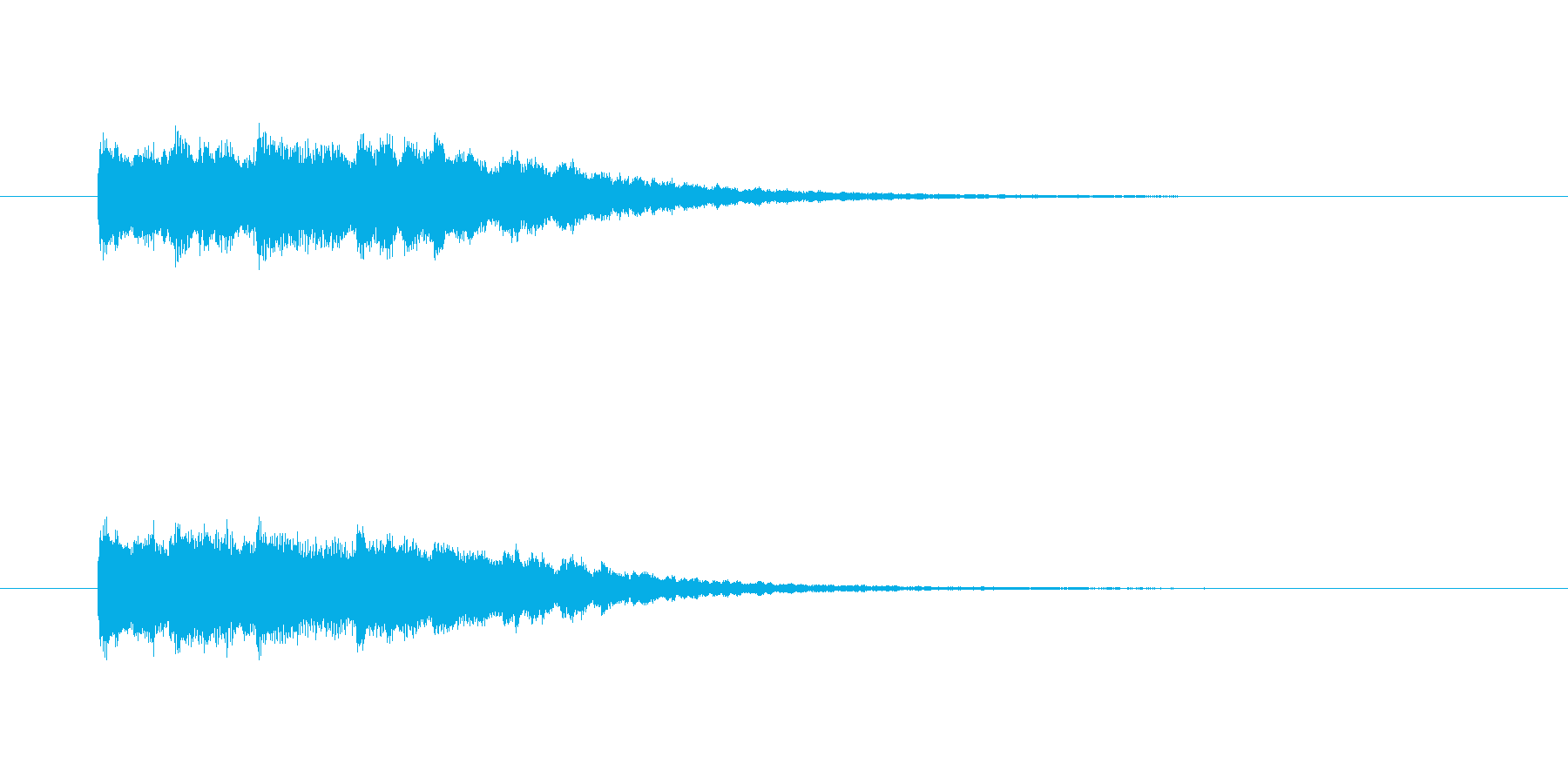 フォンファン(透明感のある音、起動音)の再生済みの波形