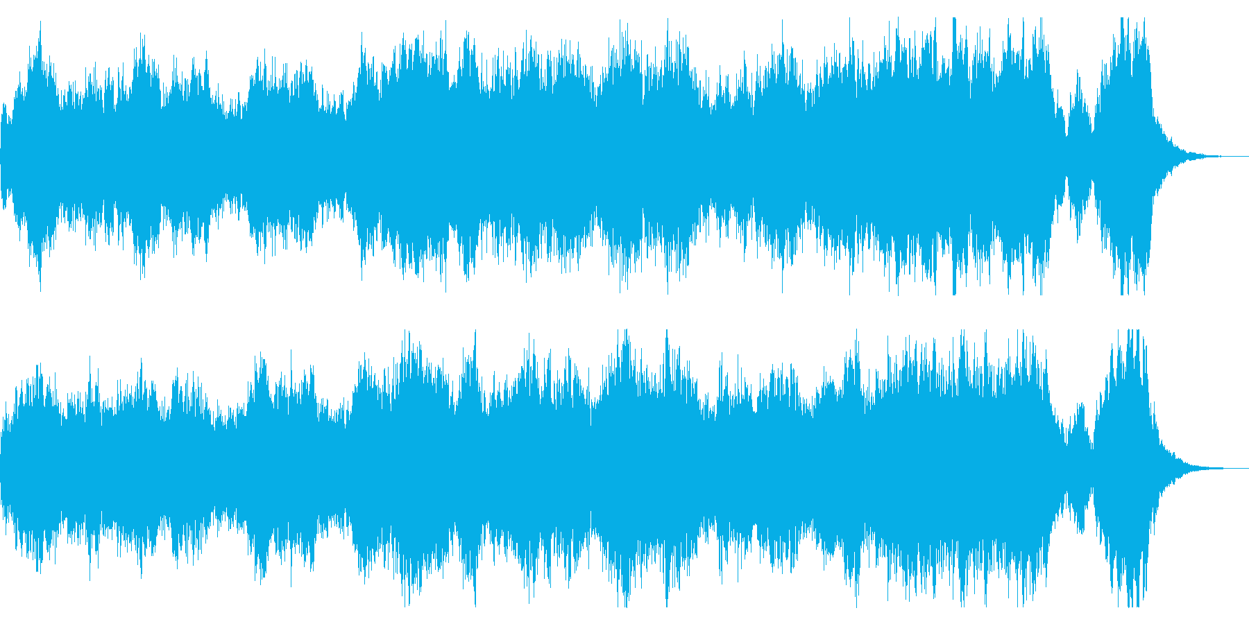 ファンタジーな短めなオーケストラBGM の再生済みの波形